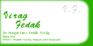 virag fedak business card